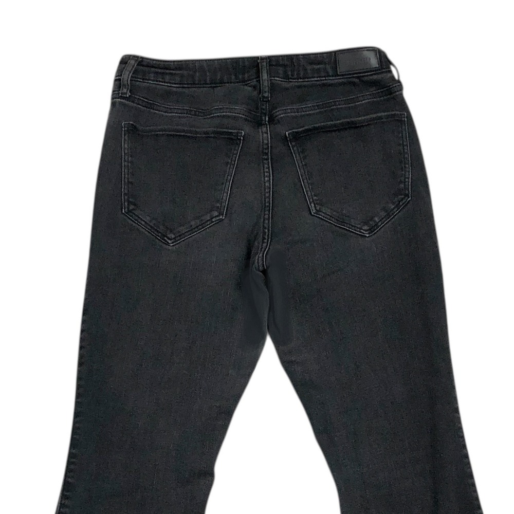 Hollister High Rise Flare Jeans Black Wash Soft Stretch Size 10L W30L Boho Retro - Picture 5 of 9